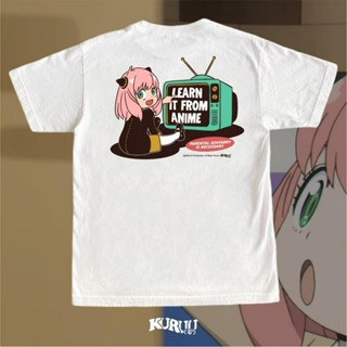 เสื้อยืด ลายการ์ตูนอนิเมะ Kuruu Anya Learn It from Anime