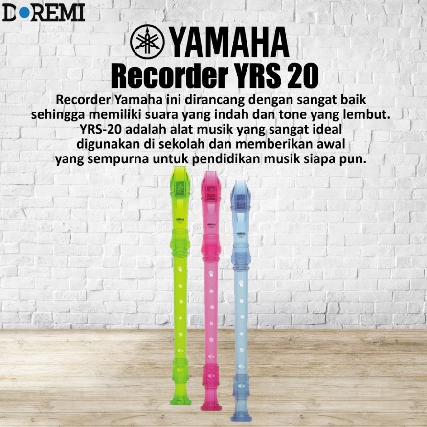 RECOMMENDED Flute Flute Recorder Yamaha YRS 20G สีชมพู, เขียว, น้ําเงินดั้งเดิม