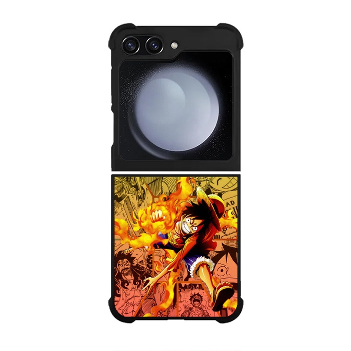 Case Casing Softcase Hardcase Samsung Galaxy Z Flip 5 5G Fire Luffy One Piece AO0076