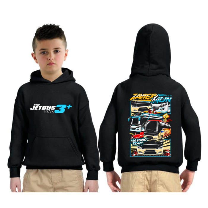 เสื้อฮู้ดเด็ก Bus Mania Jet Bus Kids Panda เสื้อกันหนาว Bus Tellet