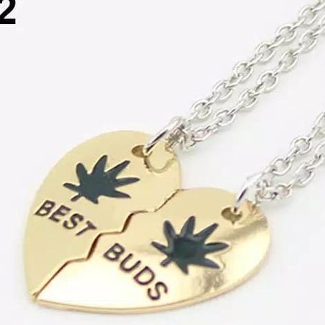 Love Necklace 2 คู่ Best Buds BFF Perfect Couple Lovely Necklace Gift
