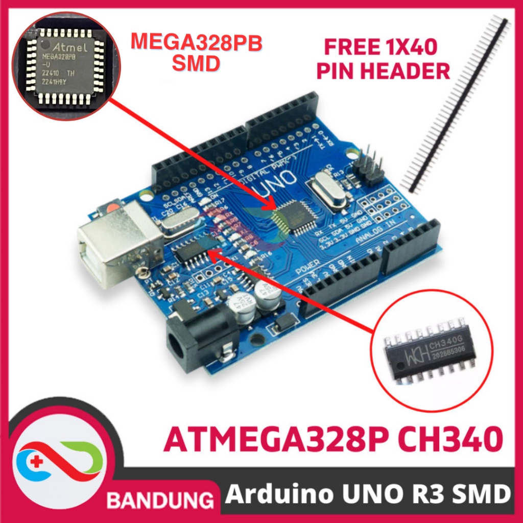 Uno R3 ATMEGA328P SMD CH340 ATMEGA328P-PU