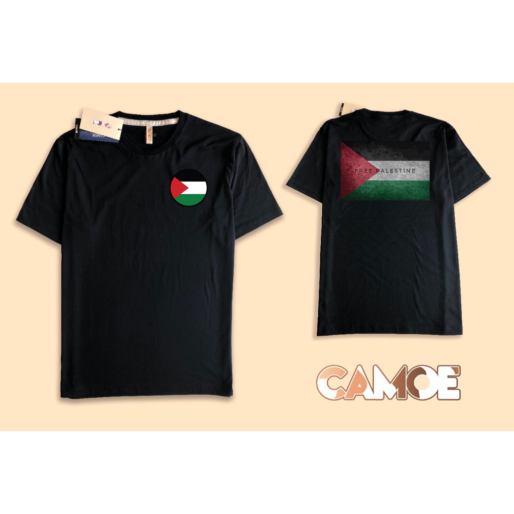 เสื้อยืด 2 ด้าน CAMOE Palestine Flag ฟรีธง Palestine