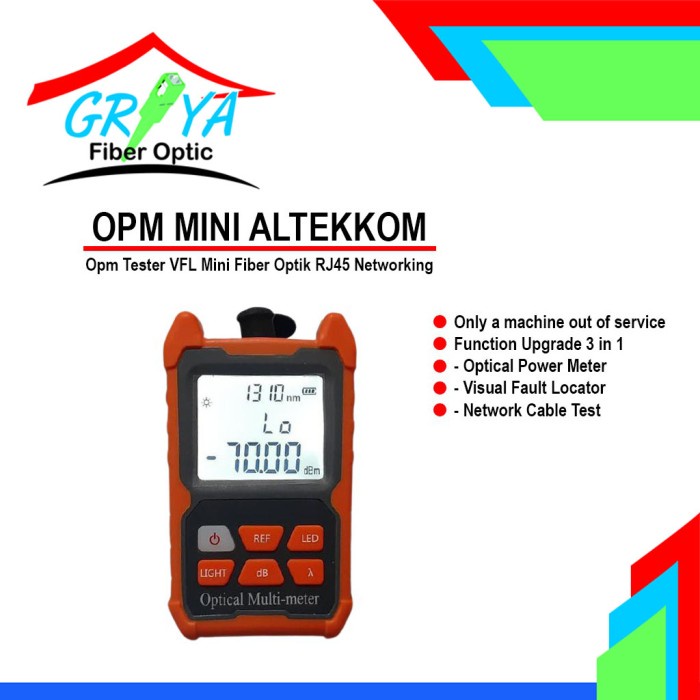 ล่าสุด Opm Mini Altelcom Opm Tester Vfl Mini Fiber Optic Rj45 Networking
