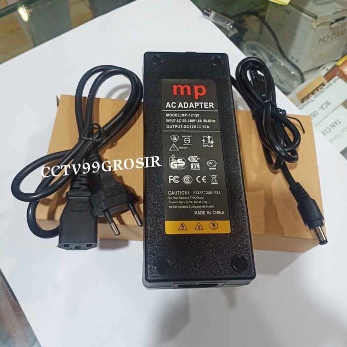 อะแดปเตอร์ MANTAP 12V 10A + สายไฟ