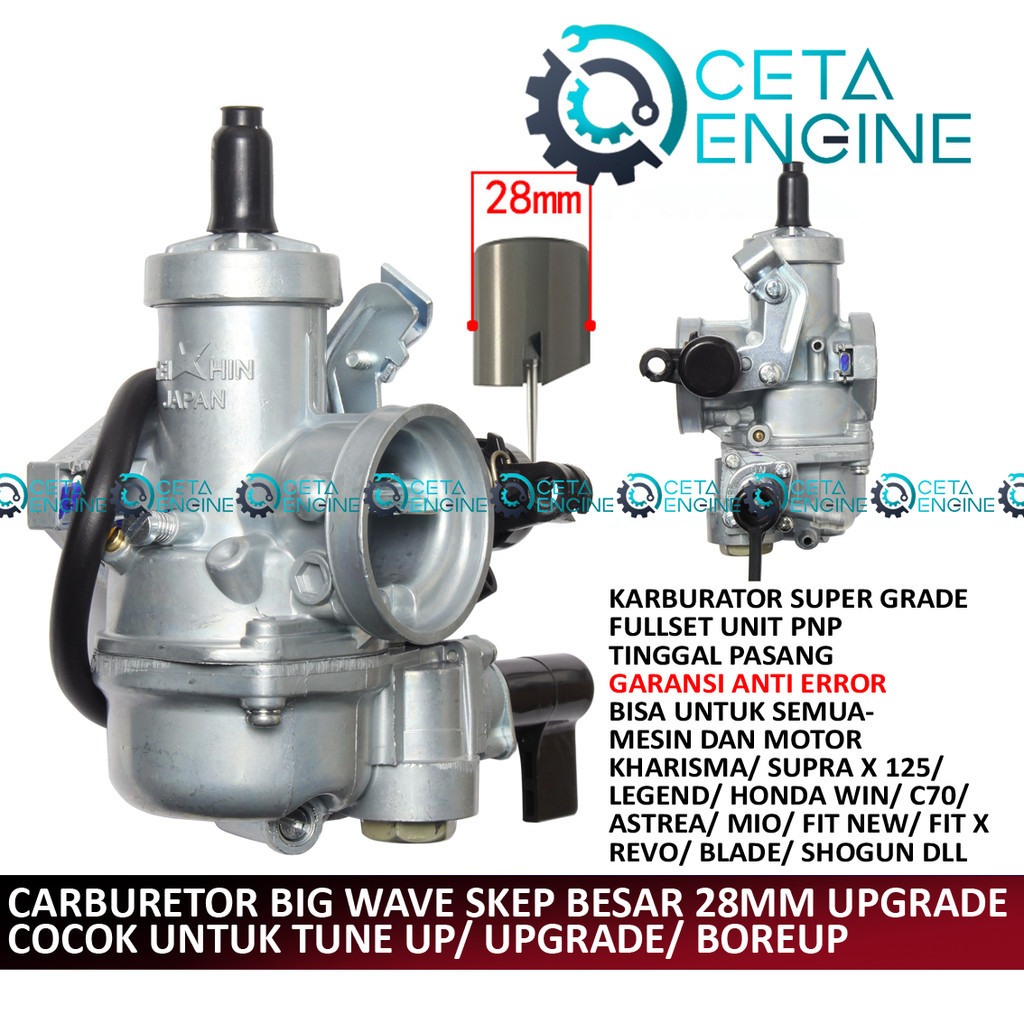 CARBURETOR SKEP POWER UP 24 28 MM 28MM SUPRA KARISMA SUPRA X 125 SUPRA FIT NEW FIT X FIT S MIO LEGEN