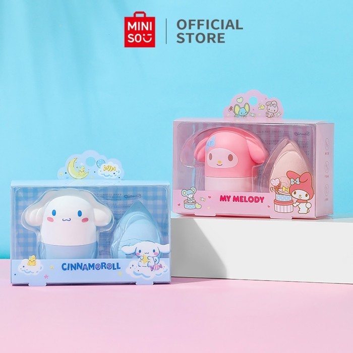 คู่หูอย่างเป็นทางการ Denpasar Miniso Bali Sanrio ตัวอักษรฟองน้ําแต่งหน้าพร้อมเคส Hello Kitty Collection ฟองน้ําแต่งหน้า Miniso Beauty Blender ฟองน้ําแป้ง