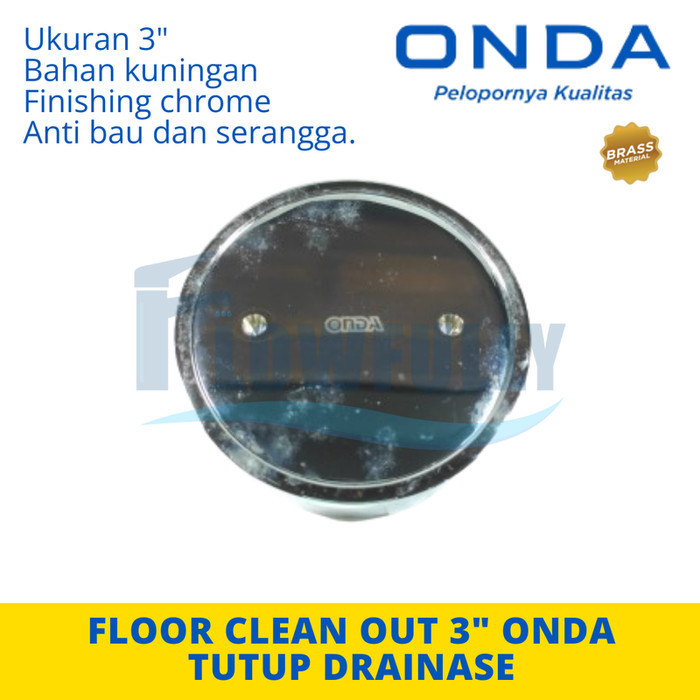 พื้น CLEAN OUT 3 นิ้ว BRASS FCO ONDA