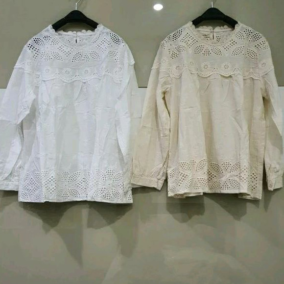 Katun หรูหราผ้าฝ้าย EMBROIDERED BLOUSE 8887