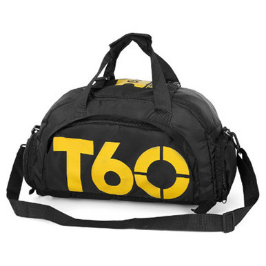 M02 กระเป๋าเป้สะพายหลังและ Duffel Gym Bag T60 สีดํา V