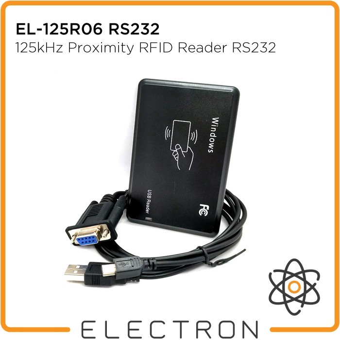 EL-125R06 RS232 125kHz Proximity RFID Reader Serial Card TK4100 EM4100