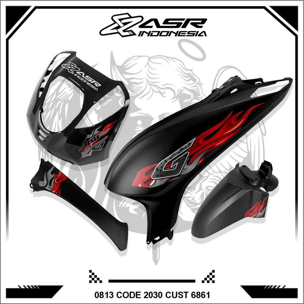 GENIO ARAI2 สติ๊กเกอร์ TRANSPARKENT STRIPING GENIO สติ๊กเกอร์