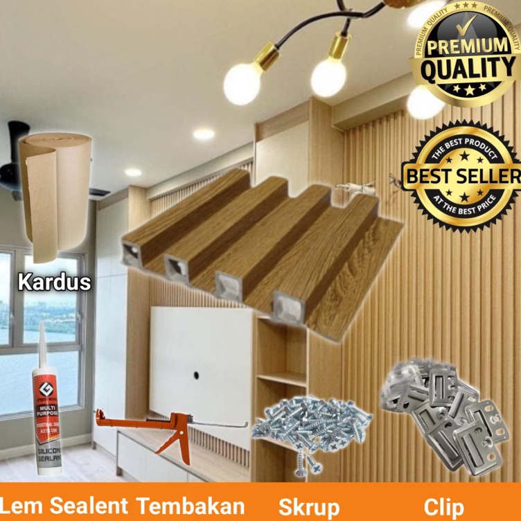 ShareNown4N8z แผง Wpc (PREMIUM) 3 เมตร/cisi/แผงติดผนัง/Wpc