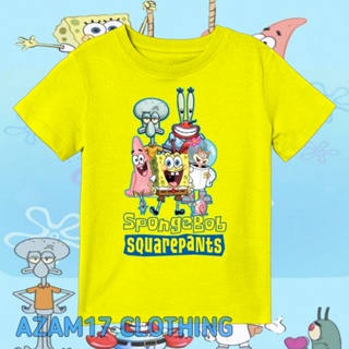 เสื้อยืด พิมพ์ลายการ์ตูน Spongebob Squarepants สําหรับเด็กผู้ชาย และเด็กผู้หญิง