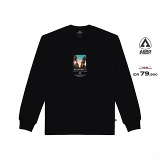 เสื้อยืดแขนยาว กันแดด ลายนกฟีโนเมนัล สีดํา OAAAA