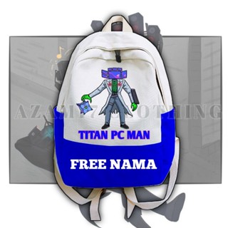 กระเป๋าเป้สะพายหลัง กระเป๋านักเรียน ลาย Titan PC สําหรับผู้ชาย และผู้หญิง