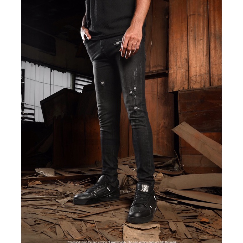 BOOMING LOD.DENIM - JETBLACK DENIM กางเกงยีนส์