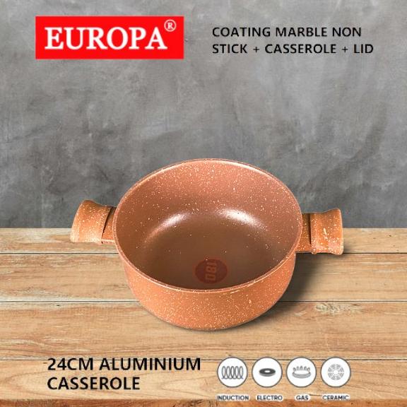 EUROPA SOUP POT ALUMINIUM CASSEROLE 22 CM & 24CM SOUP POT