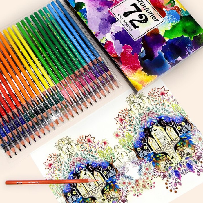 Brutfuner Painting Oil Pencil Artist Color Pencils Set 72