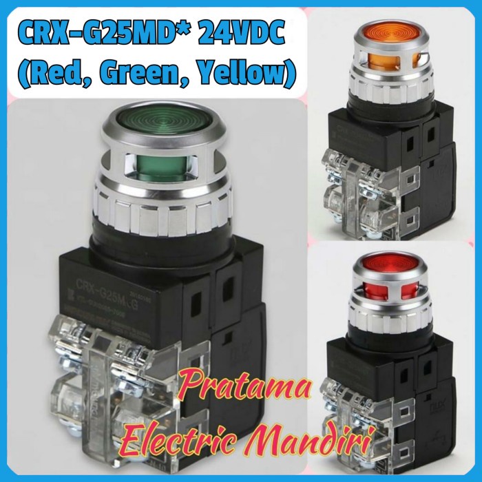 Hanyoung Nux โคมไฟปุ่มกด Crx-G25Mdg Crx-G25Mdr Crx-G25Mdy 24Vdc ใหม่เดิม