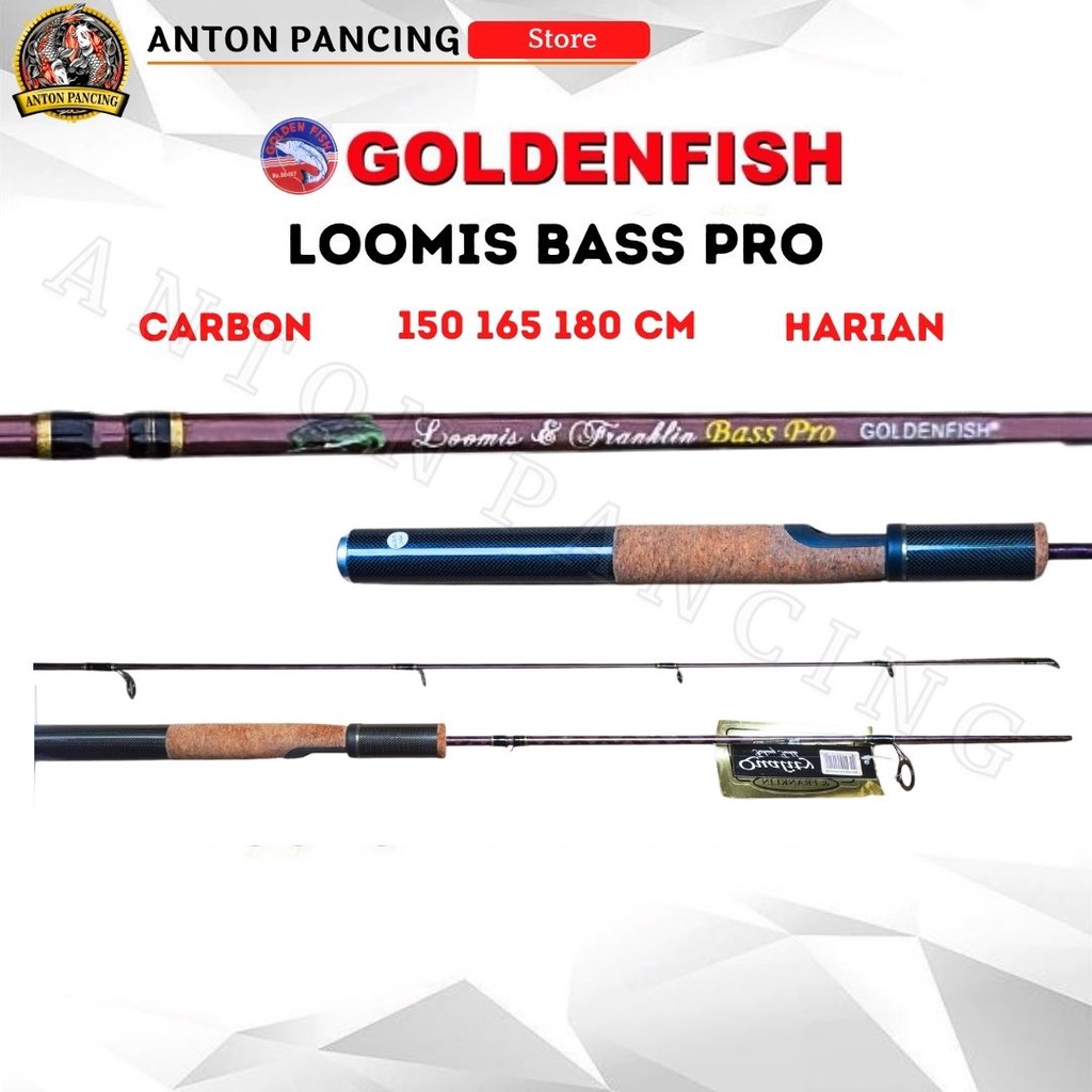 Golden Fish Loomis Bass Pro คันเบ็ดตกปลา 150,165,180 ซม. X-Wrap Cross - Anton
