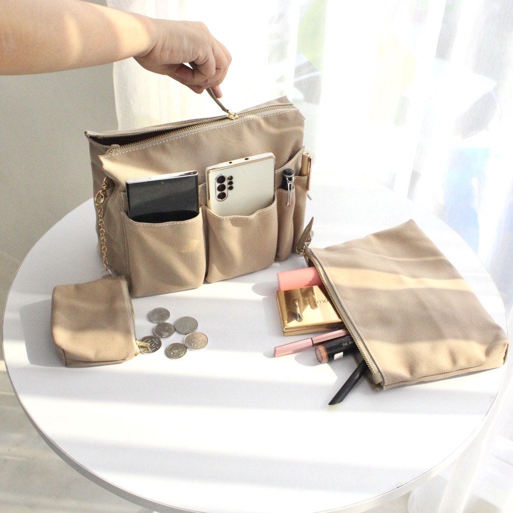DRENBELLONY QUINN BAG ORGANIZER CANVAS - กระเป๋าผู้หญิง UNDERWEAR HBO - INSERT BAG