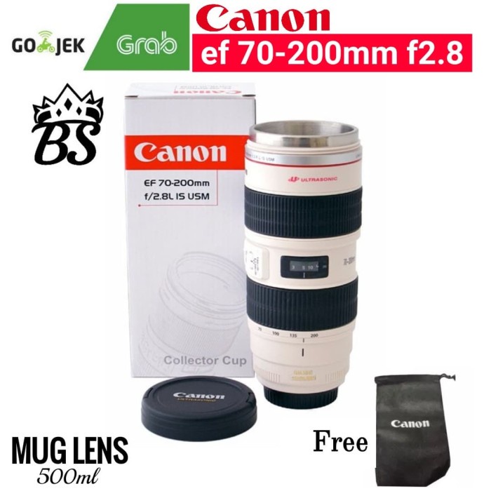 Termos กระติกน้ําร้อน แก้ว เลนส์กล้อง CANON EF 70-200 มม. F2.8 ของแท้