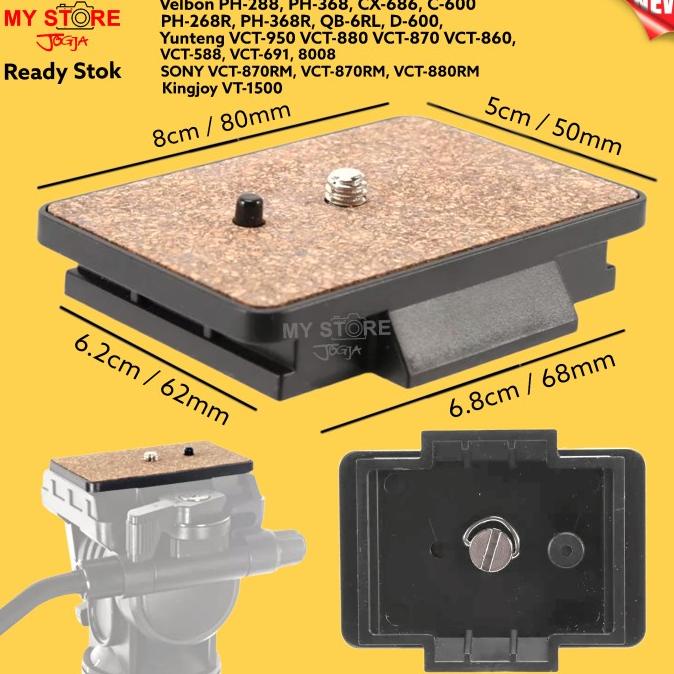 Xie แผ่นปลดเร็วขาตั้งกล้อง Velbon PH-268 PH-288 PH-368 CX-686 C-600