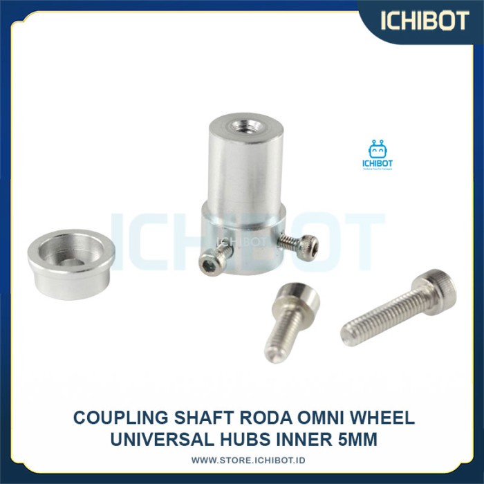 ข้อต่อเพลาล้อ Omni Wheel Universal hub ภายใน 5 มม. Omniwheel Metal