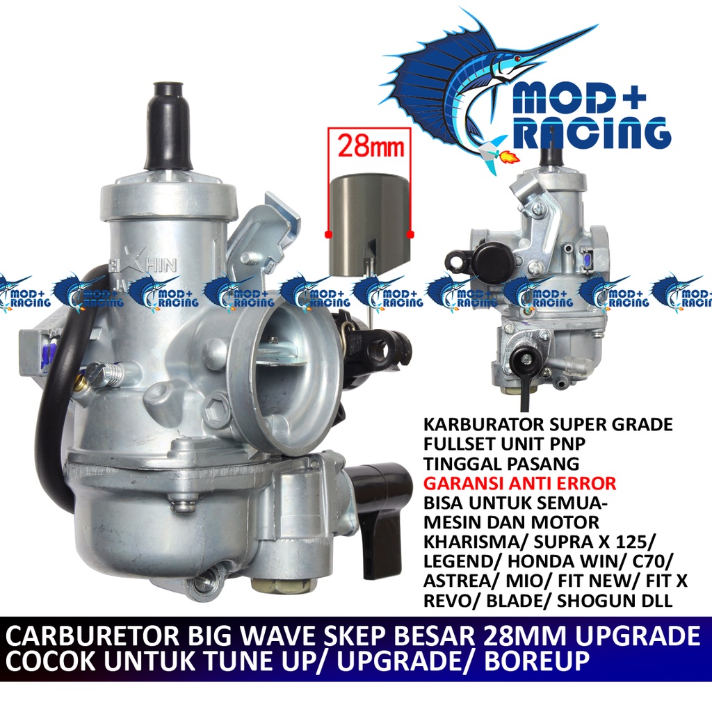 คาร์บูเรเตอร์ SKEP UPGRADE POWER UP 24 28 MM 28MM SUPRA KARISMA SUPRA X 125 SUPRA FIT NEW FIT X FIT 