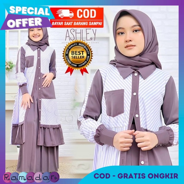 Bju Kurung Malaysia Party Games2024 ชุดเดรสยาวนําเข้า Khimar Motif Cool ชุด Simple Elegant รุ่น Cool