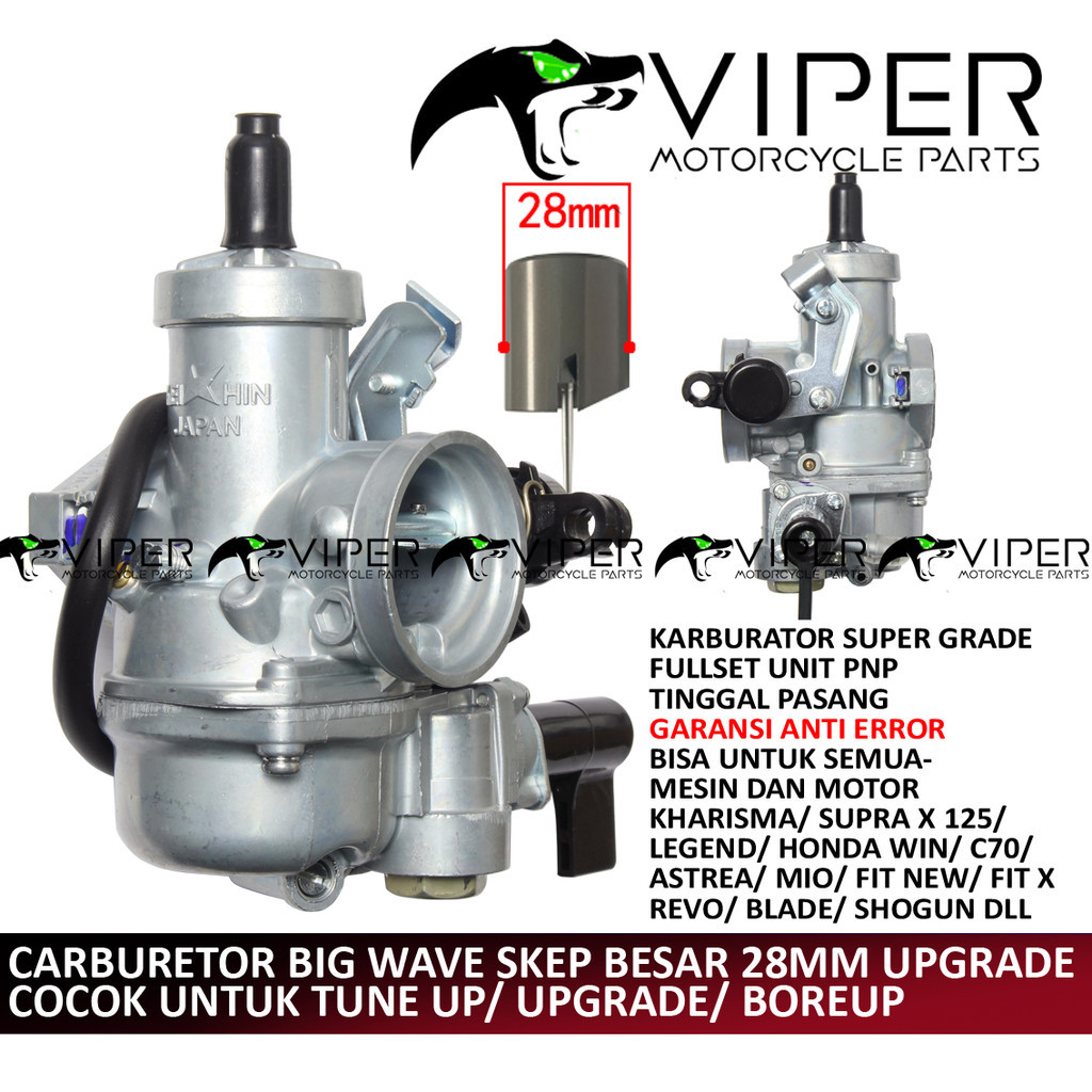 CARBURETOR SKEP POWER UP 24 28 MM 28MM SUPRA KARISMA SUPRA X 125 SUPRA FIT NEW FIT X FIT S MIO LEGEN