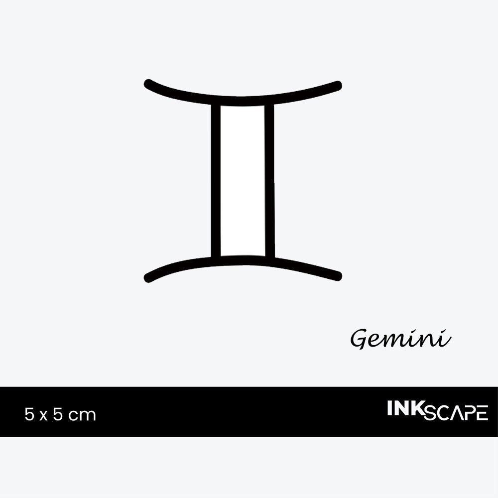 Inkscape รอยสักกึ่งถาวร 50x50 ขนาดเล็ก - H3