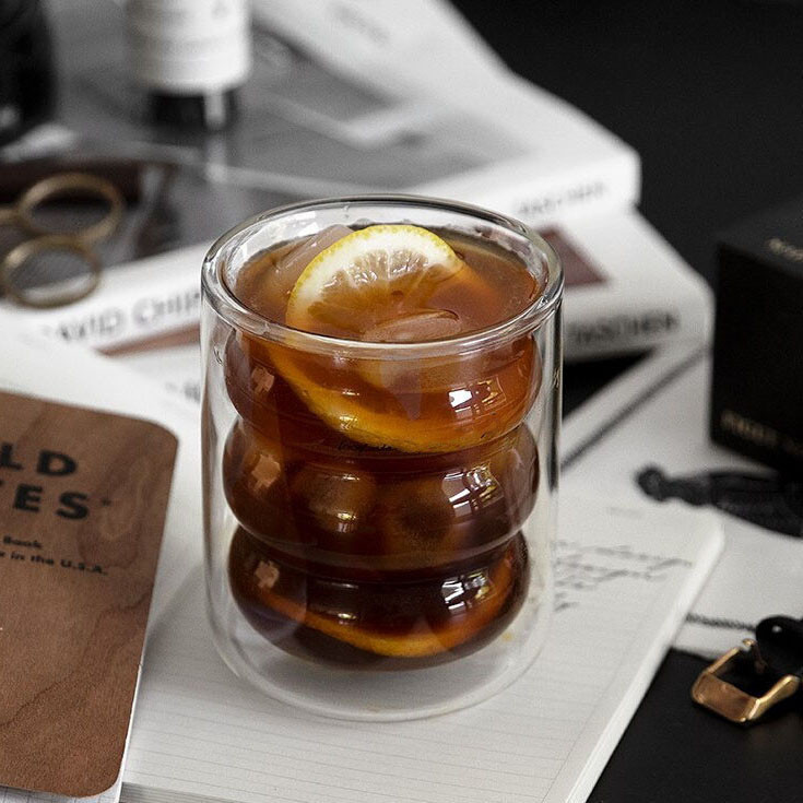 แก้วน้ํา Borosilicate Double Wall Glass 225ml - JJ915