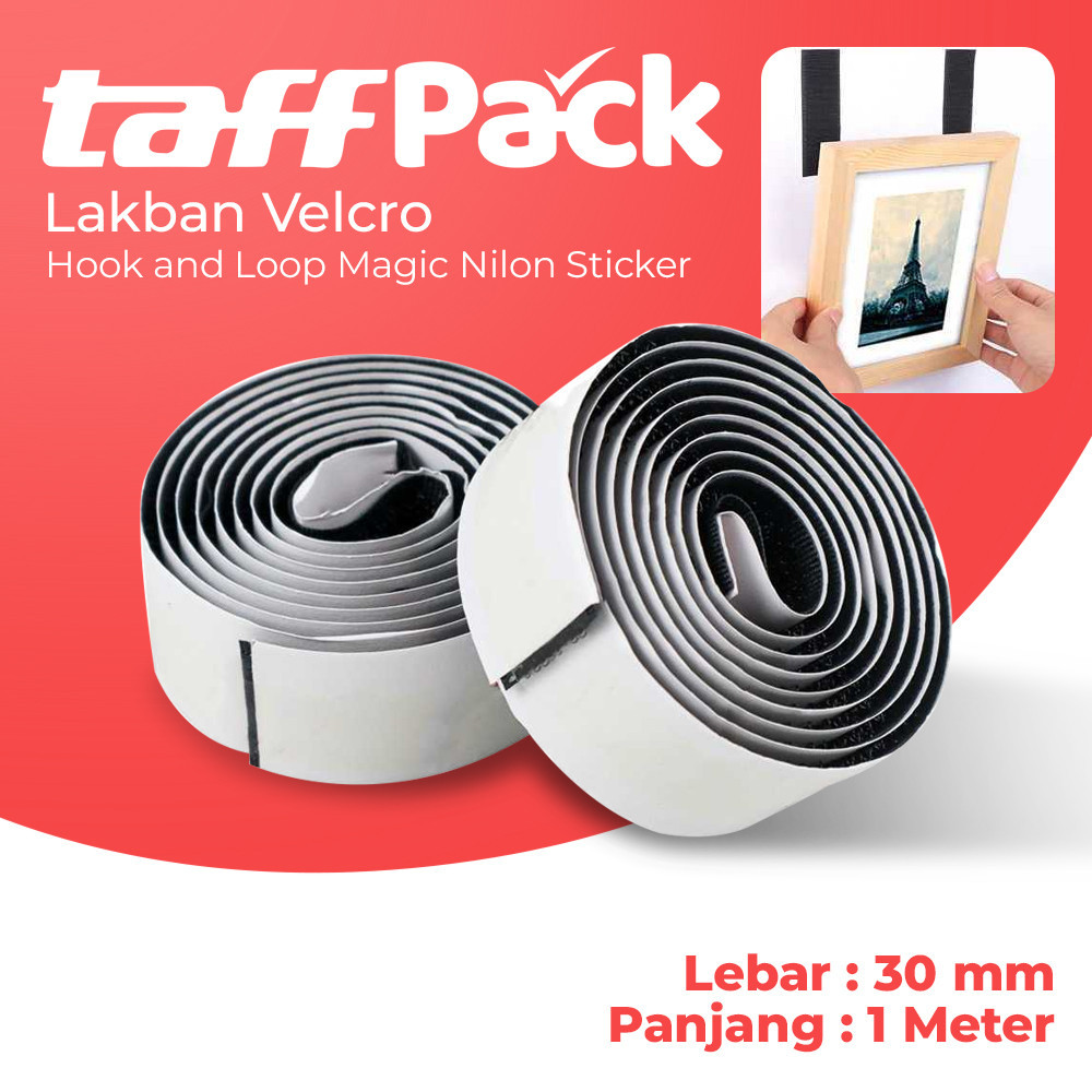 TaffiPACK Velcro Hook and Loop Magic Nylon Sticker 1M - ZNK006