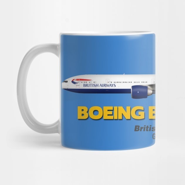 โบอิ้ง B777 300ER แก้วกาแฟ British Airways Boeing B777 300ER แก้วกาแฟการบินอังกฤษ