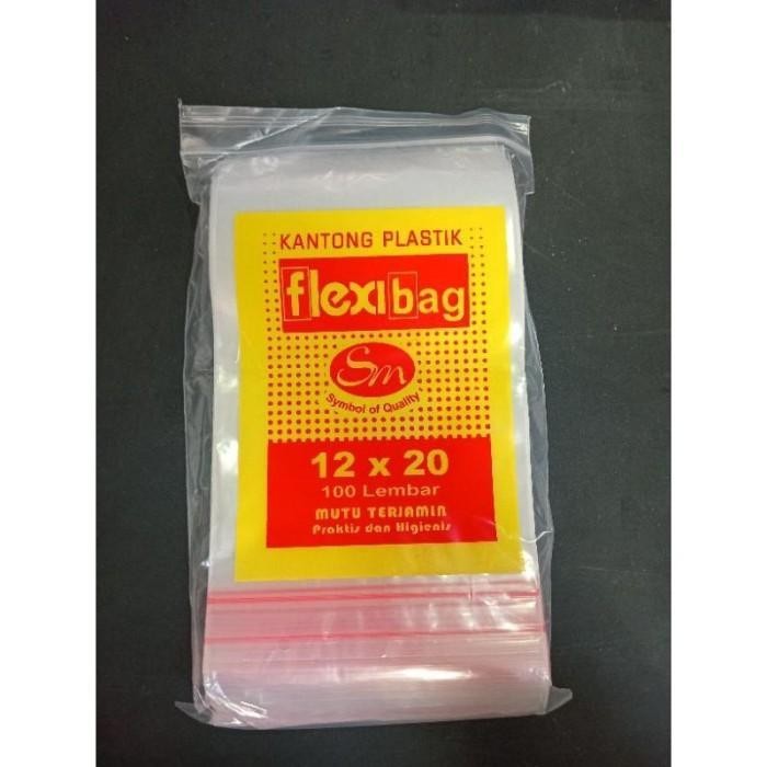 คลิปพลาสติก ขนาด 12 x 20 / ซิปล็อค พลาสติก / เฟล็กซี่ถุง จํานวน 100 แผ่น