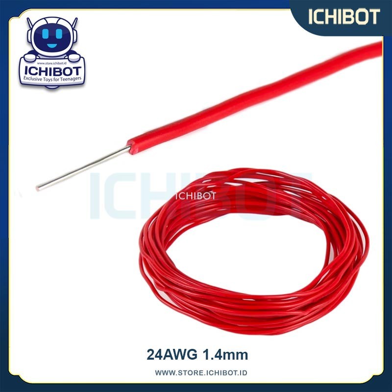 MERAH สีแดงเดี่ยว Solid Jumper สาย 24 AWG 1.4 มม. AWG24 Bredboard PCB