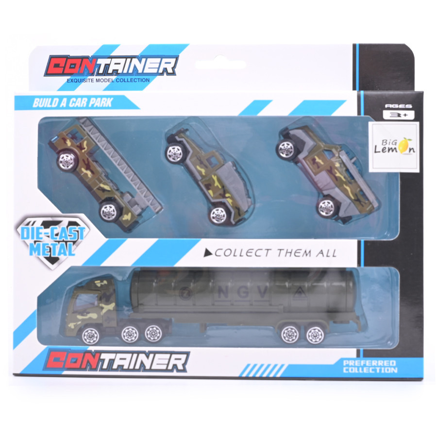 Rambla - ของเล่นพื้นฐาน ของเล่นเด็กผู้ชาย รถบรรทุก Continer Dcast Mlicry