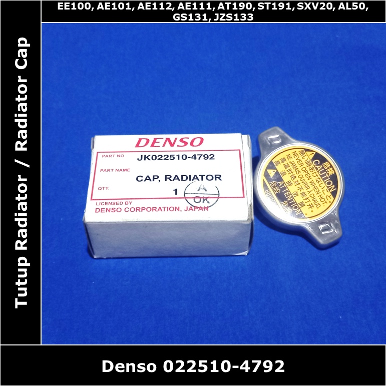 ฝาครอบหม้อน้ํา Toyota Corona Absolute 2000 cc 3S ST191 1992-991 Ori Denso ของแท้ JK022510-4792 16401