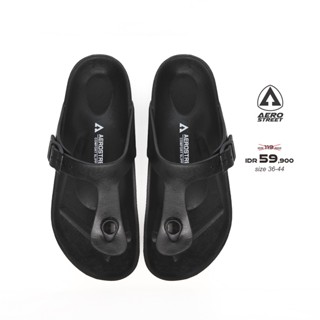รองเท้าแตะลําลอง รุ่น Khans 36-40 Rhea สีดํา สไตล์สตรีท สําหรับผู้ชาย และผู้หญิง 21DAA0