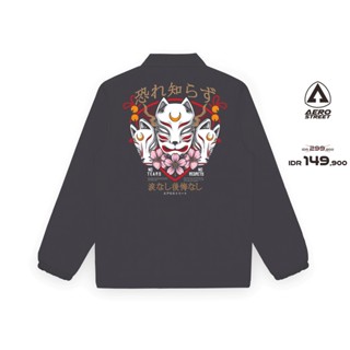ขายดีที่สุด!! เสื้อแจ็กเก็ตโค้ช สีเทาเข้ม DBDAA