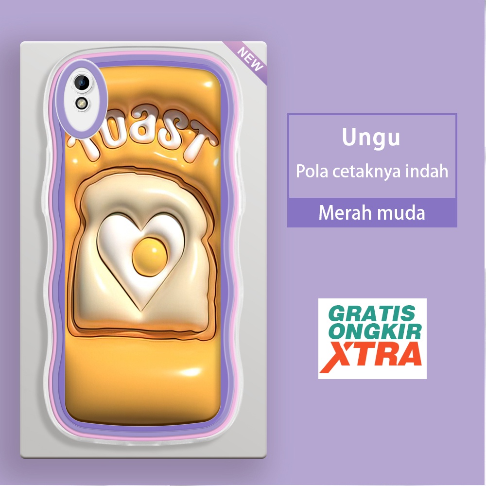 Jasouwe Redmi 6 6A 7 8 8A K40S 9A 9C 10A 9T 10C 10 5Gเคสโทรศัพท์ไข่เจียวTast 3DสีสันWaveกรณีhe hp je