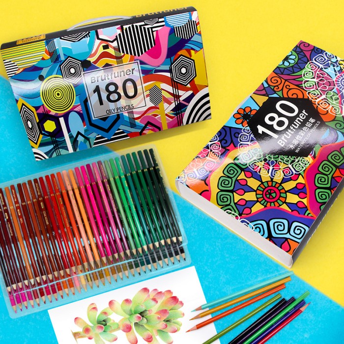 Brutfuner Painting Oil Pencil Artist Color Pencil Set 180