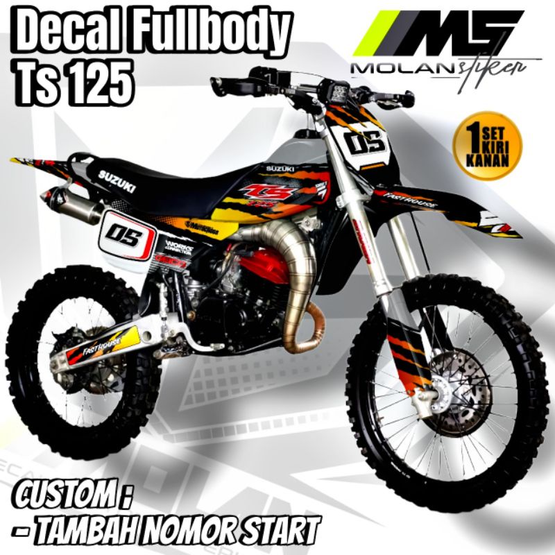 Decal สติกเกอร์ Striping Variation Fullbody Suzuki TS 125 Decal Fullbody Ts 125 Young Taun 2000-2006