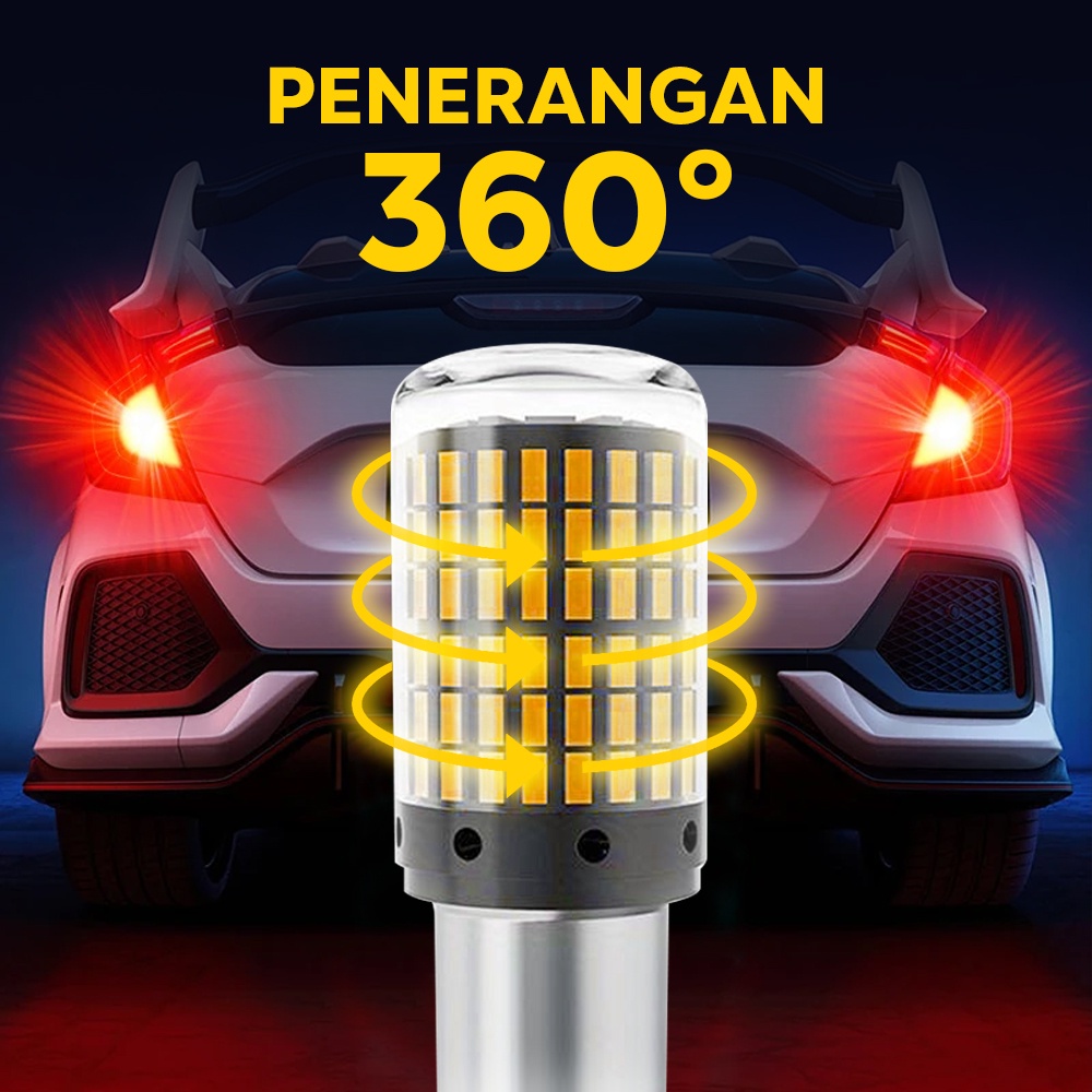 GS8z ไฟเลี้ยวรถยนต์ Led 3014 Smd 1156 Ba15s P21w 1 ชิ้น Ba15s สีเหลือง Or-I