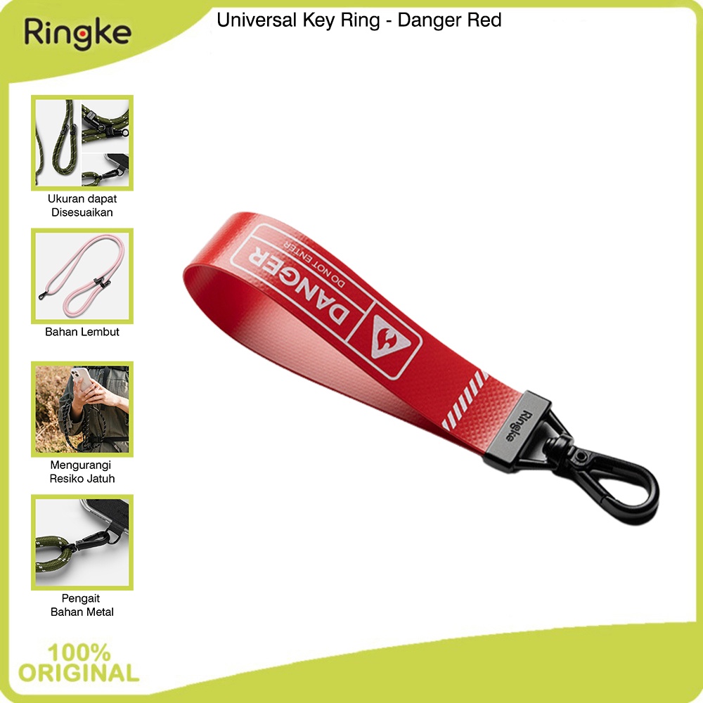 GUNGAN Ringke Key Ringke Danger Red Keychain พวงกุญแจรถรถจักรยานยนต์