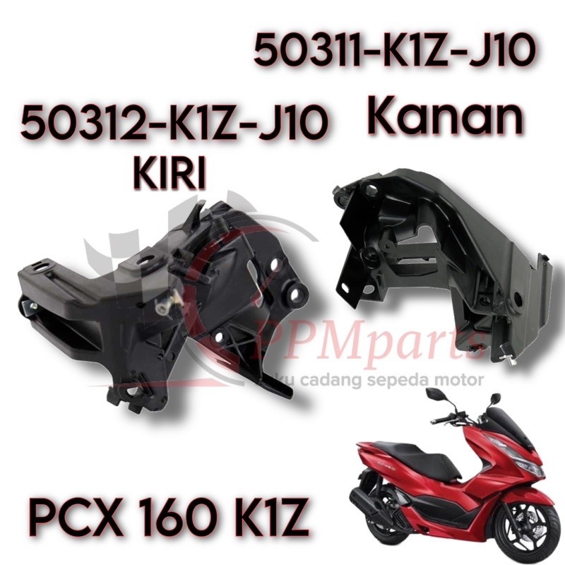 50311-K1Z-J10 50312-K1Z- J10 Stay R fr แผงผู้ถือโคมไฟแผงขวาซ้าย Shield Mount PCX 160 เดิม