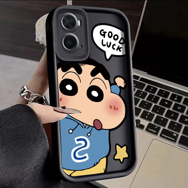 Hp OPPO A36 OPPO A76 OPPO A96 เคส Shin-chan Crayon รูปแบบเคลื่อนไหว เคสโทรศัพท์มือถือ เคสซิลิโคน สอง