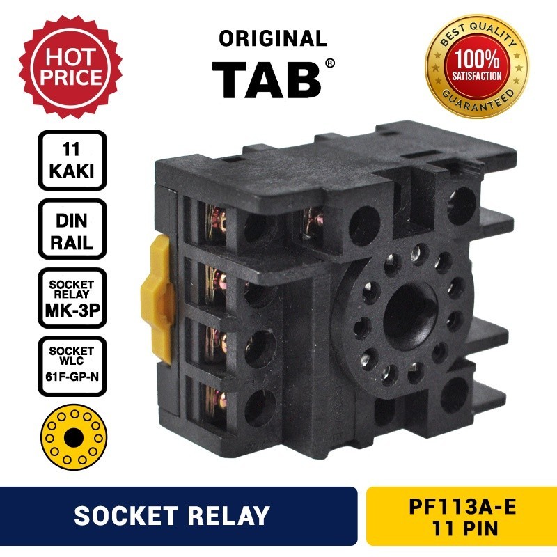 Socket Relay 13 Pin TAB PF113A-E (ปิดกลอน)